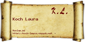 Koch Laura névjegykártya
